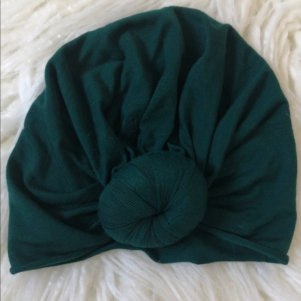 Emerald green baby turban